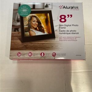 8" Slim Digital Photo Frame - Black